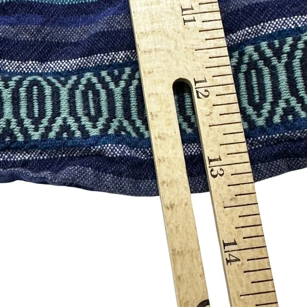 American Eagle Mini Skirt 8 Blue Purple Striped Boho Southwestern Festival Y2K